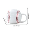 thumbnail image 3 of hulanddfd Baseball Coffee Mug, Sport Gift for Men Women Sports Designs Porcelain Cups with Handle Painted Large Tea Mugs(White), 3 of 6