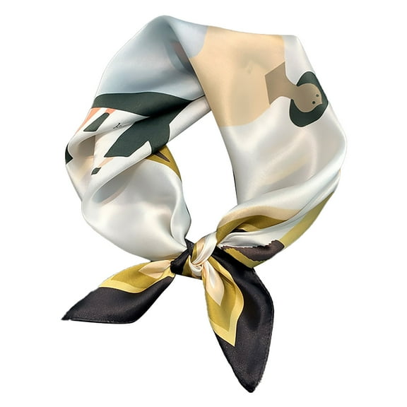 XDIAHBPL Silk Scarf For Women Silk Small Square Ladies Silk Spring And Summer Thin Retro Black