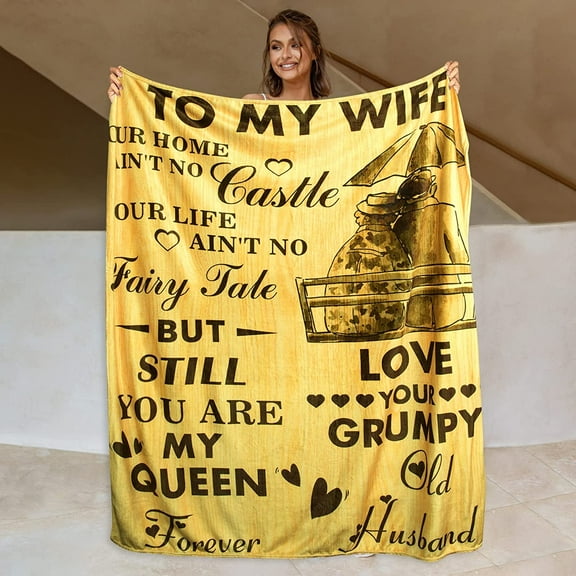 Gifts for Wife, to My Wife Blanket 60" x 80", Romantic Gifts for Wife, Gift for Wife from Husband, Soft Throw Blanket for Wife Birthday Wedding Valentine''s Mother''s Day Christmas
