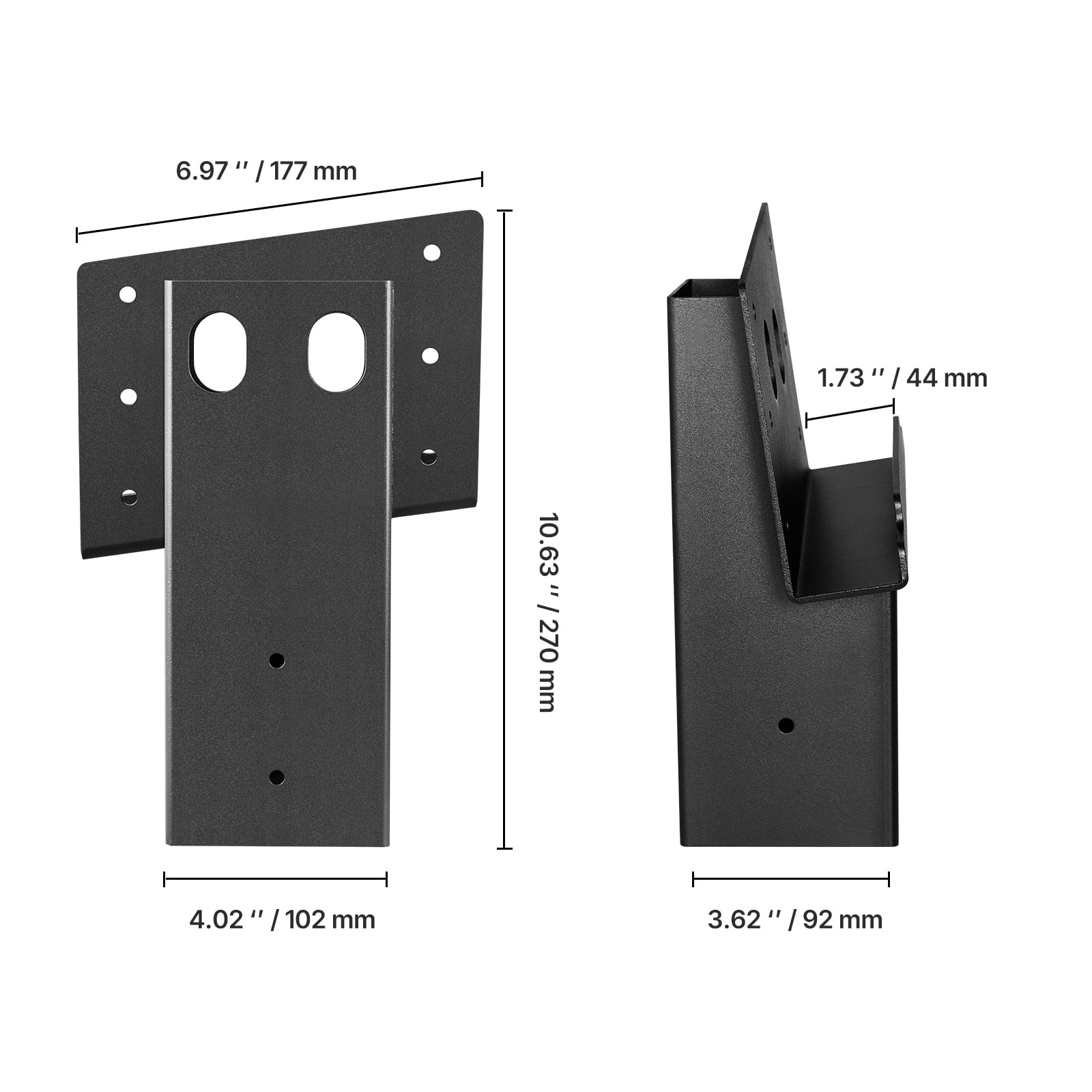 VEVOR Deer Blind Brackets, Outdoor 3.6x3.6 Platform Bracket, Fit 3.5x3.5 In / 88.9x88.9 mm Lumber, 2204lbs/1000kg Capacity Steel Elevator Brackets for Deer Stand, Hunting Blinds, Shooting Shack