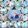 thumbnail image 3 of Abstract Print Tassels Outdoor Summer Beach Towel Yoga Mat Carpet Shawl, 3 of 8