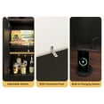 thumbnail image 4 of 71" Kitchen Hutch with Storage Drawers, Pantry Cabinet with Charging Station for Living Room, Dining Room, Black, 4 of 9