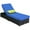 Blue, variant on Outsunny Patio Wicker Lounger, Outdoor PE Rattan Single Chaise Lounge, Aluminum Frame Garden Furniture Sun Lounger Bed w/Adjustable Recliner Backrest, Cushion, & Pillow, Grey