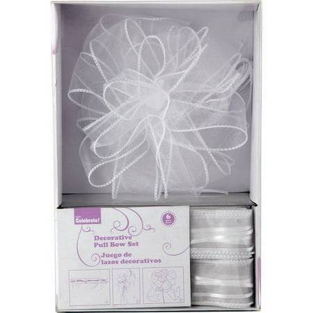 Way to Celebrate White Decorative Pull Bow Set, 1 Each