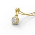 thumbnail image 2 of 2.52 Ct Round Moissanite Diamond 925 Sterling Silver Gold Vermeil Women Ring Pendant Earring Set, 2 of 5