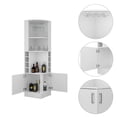 thumbnail image 3 of Modern Bar Cabinet - Nordic Style Liquor Storage with Stemware Rack & Display Shelves, 3 of 5