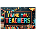 thumbnail image 2 of Colorful Design Teacher Appreciation Banner Decorative Elements Stationery Theme Classroom Decoration for School Event Teacher Celebration, 2 of 7