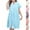 Sky Blue, variant on Puntoco Women Short Sleeve Robes Nightgown Fall Winter Plush Quick Dry Bathrobes with Pockets Thick Coral Fleece Soft Kimono Sky Blue Free Size