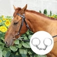 thumbnail image 2 of Cheval Snaffle Anneau en Acier Inoxydable Bit Tout Usage Anneau Snaffle, Cassé la Bouche Courbe Anneau Tout Usage Bit, pour Cheval Cheval Anneau Grand, 2 of 8