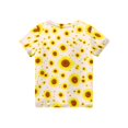 thumbnail image 4 of Abcomgle Girls Casual Tshirts Summer Short Sleeve Tshirts Toddler Sunflower Print Tshirt Trendy Crewneck Cotton Tee Tops Girls, 4 of 5