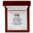 thumbnail image 4 of To My Wife Distance Never Separates Tow Hearts Alluring Ribbon Necklace Message Card, 4 of 7