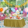 thumbnail image 4 of DecorRack Table Skirts 29 in x 14 ft Reusable Party Tablecloth Skirt with Adhesive Strip for Parties & Events, Gold (Pack of 1), 4 of 4