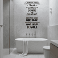 thumbnail image 2 of Wash Your Hands Use Soap Hang Your Towel- Bathroom Rules Vinyl Wall Art Sticker Decal Home Bathroom Rest Room Comfort Room Signage Ladies Gentlemen Toilet Room Wall Design Reminders Size (30x22 inch), 2 of 3