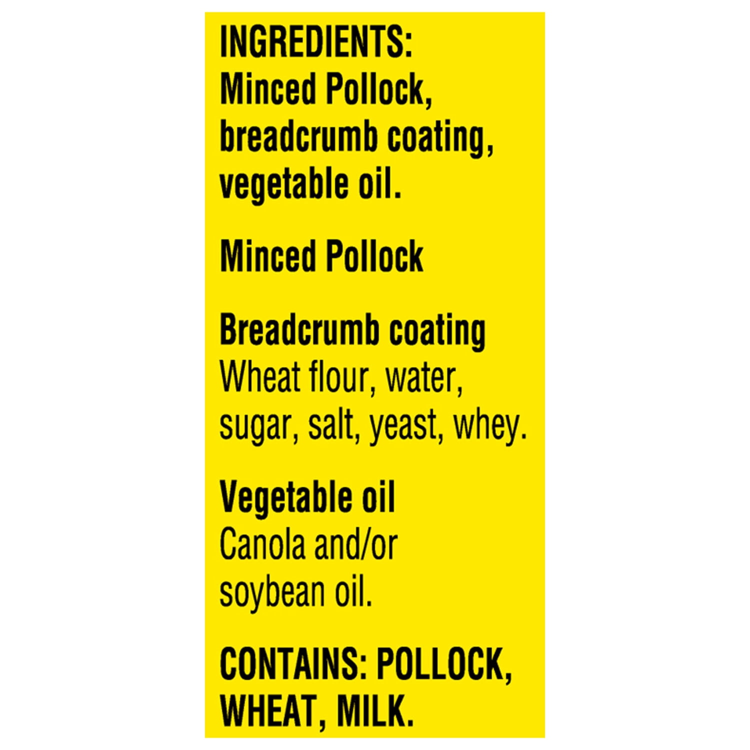 Gorton’s Crunchy Breaded Fish Sticks, Wild Caught Pollock, 18 Count
