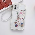 thumbnail image 5 of Compatible with iPhone 12 Case, Cute Flowers Bear Camera Protector Clear Case with Lovely Strap Bracelet Chain Girls Women Case for iPhone 12, 5 of 16