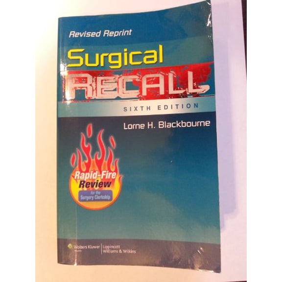 Pre-Owned Surgical Recall, 6th Edition (Paperback) 1451176414 9781451176414
