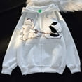thumbnail image 2 of TrendOFT Cute Cat Graphic Hoodies for Teen Girls Kawaii Cartoon Embroidery Hoodie Women Anime Print Hooded Sweatshirt Pullover Grey M, 2 of 6