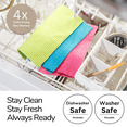 thumbnail image 4 of Flowcheer Swedish Dishcloths - 6 Pack Reusable Kitchen Paper Towels - Washable Cleaning Cloths - Multicolor - Washable Sponge Towel, 4 of 5