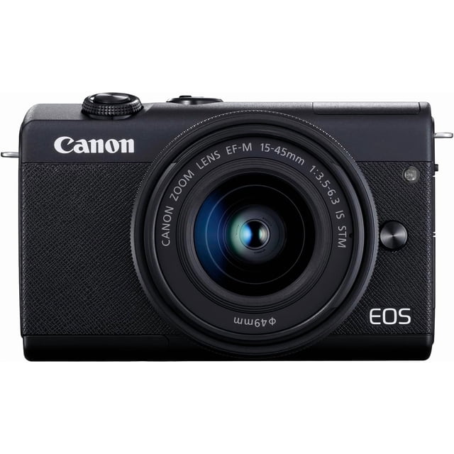 Refurbished (Good) Canon EOS M200 Mirrorless Camera with 15-45mm IS STM Lens Kit - Black