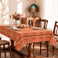 thumbnail image 3 of Yastouay Buffalo Plaid Table Cloth Fall Rectangle Tablecloth Orange Table Cover for Dinner Autumn Decor,55x55 Inch, 3 of 7