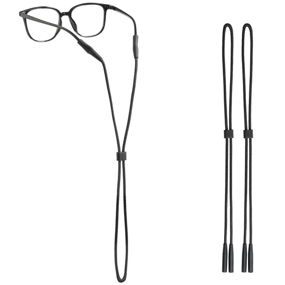 ISIMEE Eye Glasses Holder Strap, Adjustable Sunglass Keeper Cords, Light Weight Eyeglass Lanyard Around Neck, Eyewear String Tether Retainer suitable for Temples of 5-12mm 2PCS