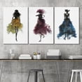 thumbnail image 2 of wall26 Canvas Print Wall Art Set Yellow, Pink &amp; Blue Watercolor Fashionistas Fashion People Drawings Modern Art Bohemian Portrait Dramatic for Living Room, Bedroom, Office - 16"x24"x3 P, 2 of 6