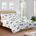 thumbnail image 4 of Sweet Jojo Designs Construction Truck Green Blue and Grey Full/Queen Bed Comforter 3 Piece Bedding Set - 3 Piece, 4 of 6