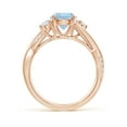 thumbnail image 2 of ANGARA Natural Nature Inspired 1.12 ct Aquamarine & Diamond Twisted Vine Ring in 14K Rose Gold for Women (Size-7mm) | March Birthstone, Anniversary, Jewelry Gift for Women | Natural Aquamarine Ring, 2 of 9