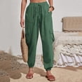 thumbnail image 4 of SIYUDAN Pants For Women Casual Pants Women Green Adult Baggy Pants Women Loose Womens Pants Women'S Wide Leg Pants Womens Summer Pants, 4 of 6