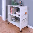 thumbnail image 3 of Furniture of America Lionna Metal Folding Bookcase with Wheels in White, 3 of 4