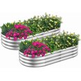 thumbnail image 2 of BIRDSINYARD Galvanized Steel Raised Garden Bed Kit - 4ft X 2ft X 1ft, Rust-Resistant, With Bracing Rods & Gloves 2 of 14