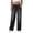Black #006, variant on Jeans for Women Baggy Low Waisted Stretchy Asymmetric Cross-Waist Button Jeans Loose fit Wide Leg Y2K Pants White S