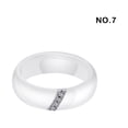 thumbnail image 4 of Anillo de circón de cristal Sonducket superficie lisa Blanco Negro cerámica Estilo simple, 4 of 6