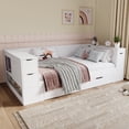 thumbnail image 3 of Noble House Full Size Daybed with Headboard Storage, White, 3 of 9