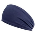 thumbnail image 2 of Hombres Mujeres Fitness Sweatband Elástico Correr Diadema Secado Rápido (oscuro) Azul, 2 of 4
