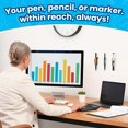 thumbnail image 3 of sunsanly Silicone Gel Pen Holder Self Adhesive Non-Slip Design Easy to Install Marker Holder Pencil Pen Organizer Office Supplies, 3 of 8