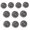 M-Black, variant on 10Pcs Heart Button Round Metal Button with Hole for Sewing Craft Knitting Shirt Coat Sweater Jeans Cardigans Decoration