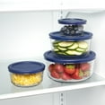 Anchor Hocking Glass Food Storage Containers with Lids, 8 Piece Set