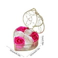 thumbnail image 3 of Cesta de hierro con rosas de jabón | Decoración y regalo de San Valentín | Adorno de 6 rosas de jabón | Decoración para el hogar, el escritorio y fiestas, 3 of 6