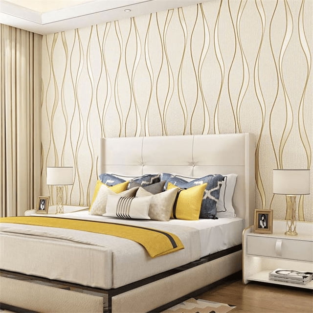 1 Roll Modern 3D Wallpaper Water Ripple Nonwoven Wallpaper Home Decor TV Background Wallpaper Wall Sticker Living Room Home Decor