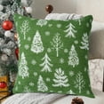 thumbnail image 5 of SANMADROLA Christmas Throw Pillow Covers, 18x18 Throw Pillows Soft Plush Cushion Covers, Set of 2 Xmas Tree Pillowcases Holiday Festivals Winter Home Decor Sofa Couch Bed Porch, Green, 5 of 9
