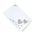 thumbnail image 1 of Decodeary 50x Personalize Table Settings With Heart Hollow Name Place Cards Durable Wedding Elegant Name Cards white 1Set, 1 of 6