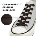 thumbnail image 4 of 2pair Double Layers Flat Shoe Laces Dark Brown for Sneakers 45 54 60 63 72 Inch, 4 of 7