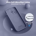 thumbnail image 6 of for iPhone 14 Pro Max Case, Upgraded Silicone Shockproof [2 Pack Screen Protectors] [Compatible with Magsafe] [Camera Protection], Anti-Scratch Microfiber Lining, 6.7 inch, Lavender Grey, 6 of 12
