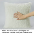 thumbnail image 6 of 2 Pcs Shaggy Faux Fur Throw Pillow Cover, Fluffy Soft Solid Square Throw Pillow Case Cushion Cover, 6 of 7