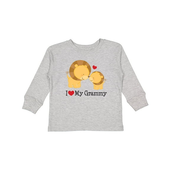 Inktastic I Love My Grammy Boys or Girls Long Sleeve Toddler T-Shirt