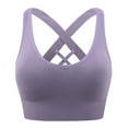 thumbnail image 4 of vigerkar Sports Bra for Women-High Impact Criss Cross Back, Full Support for Large Bust Yoga Bra (Purple, S), 4 of 7