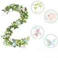 thumbnail image 4 of Twfbrm 5.9FT Flower Garland Artificial Butterfly Vines Flowers Garland for Bedroom, Greenery Hanging Flower Vines Floral Garland Decorations for Wedding Party Wall Room Decor, 4 of 7