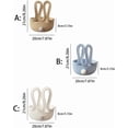 thumbnail image 2 of Desktop Rabbit Basket Organizer, Foldable Woven Cotton Rope Storage Bin, Portable Storage Bin Cosmetics Snacks for Easter Egg Hunt Decor Spring Home（1,pcs,L), 2 of 8