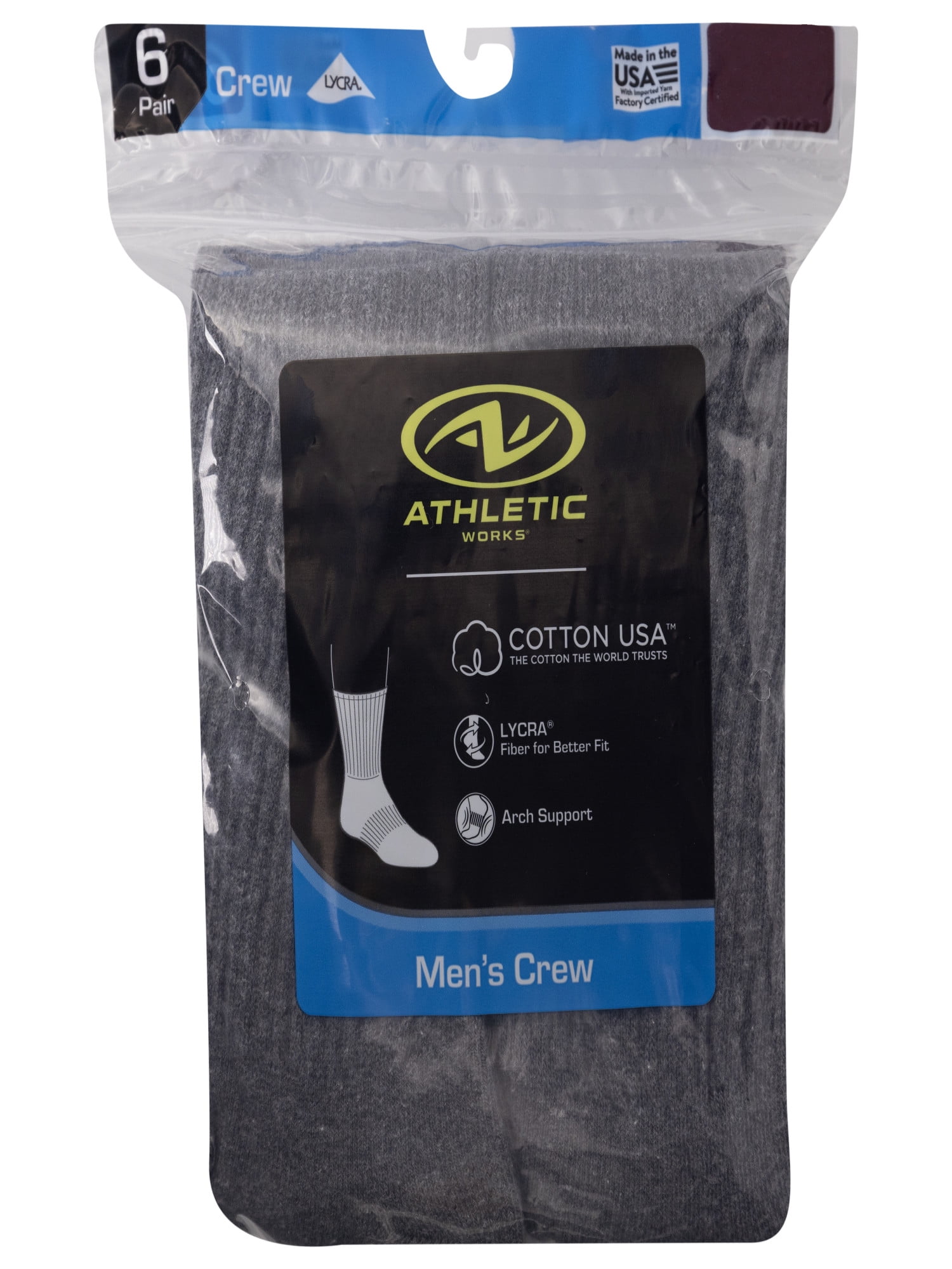 Athletic Works Men's P6 Crew